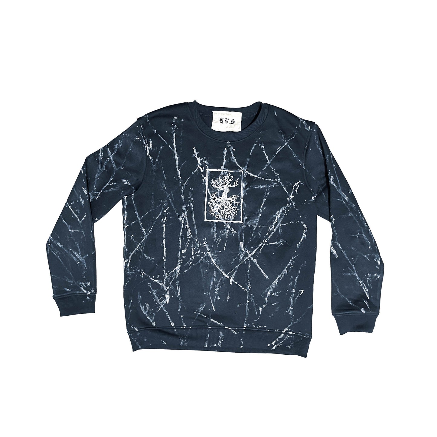 High-end "HALF DEAD TREE" sweat crewneck