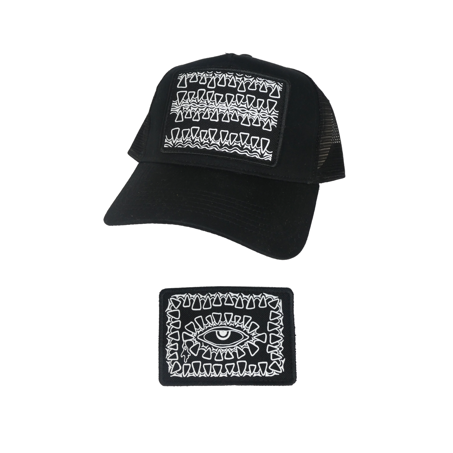 Trucker Cap "Mirror Patch" - Noire