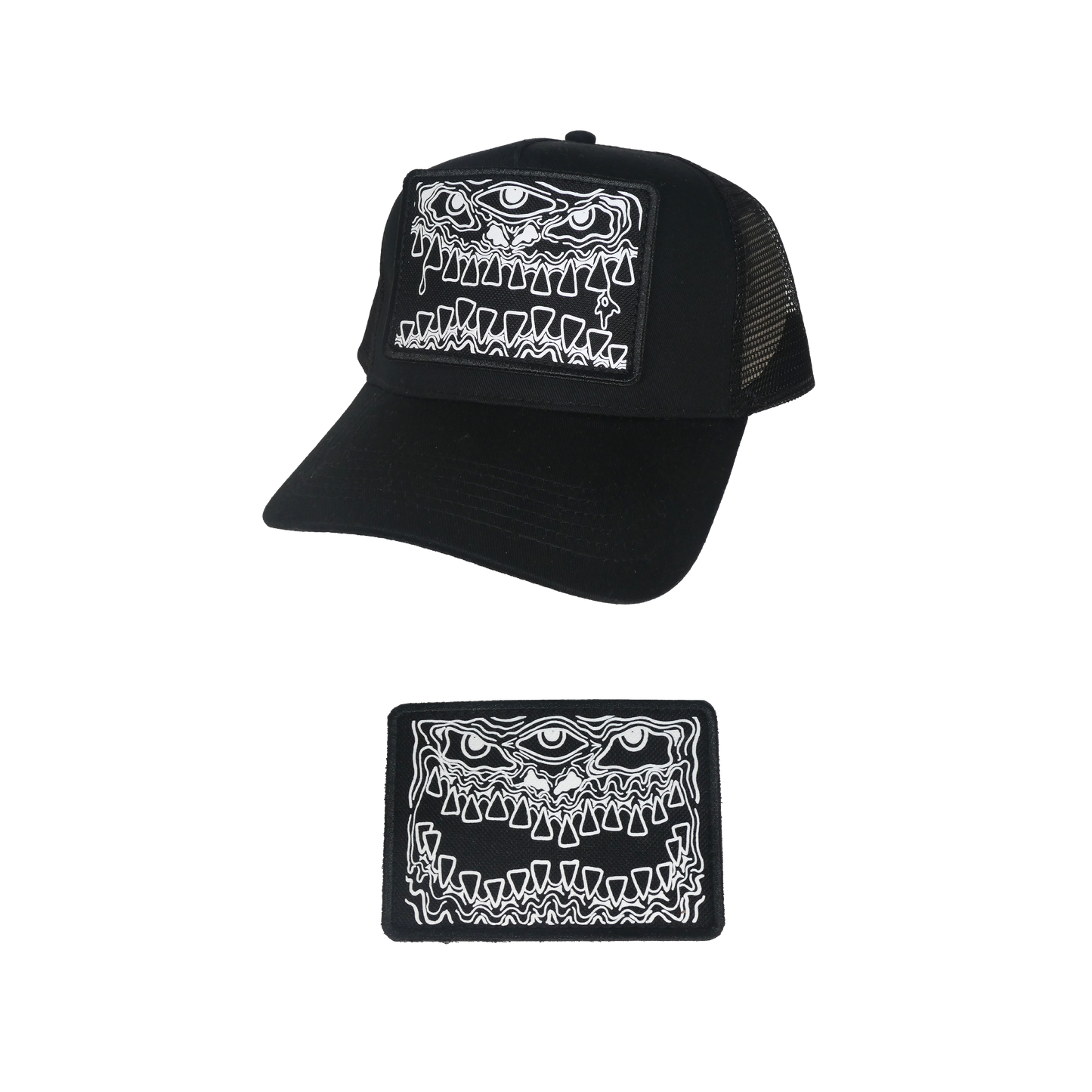Trucker Cap "Mirror Patch" - Noire