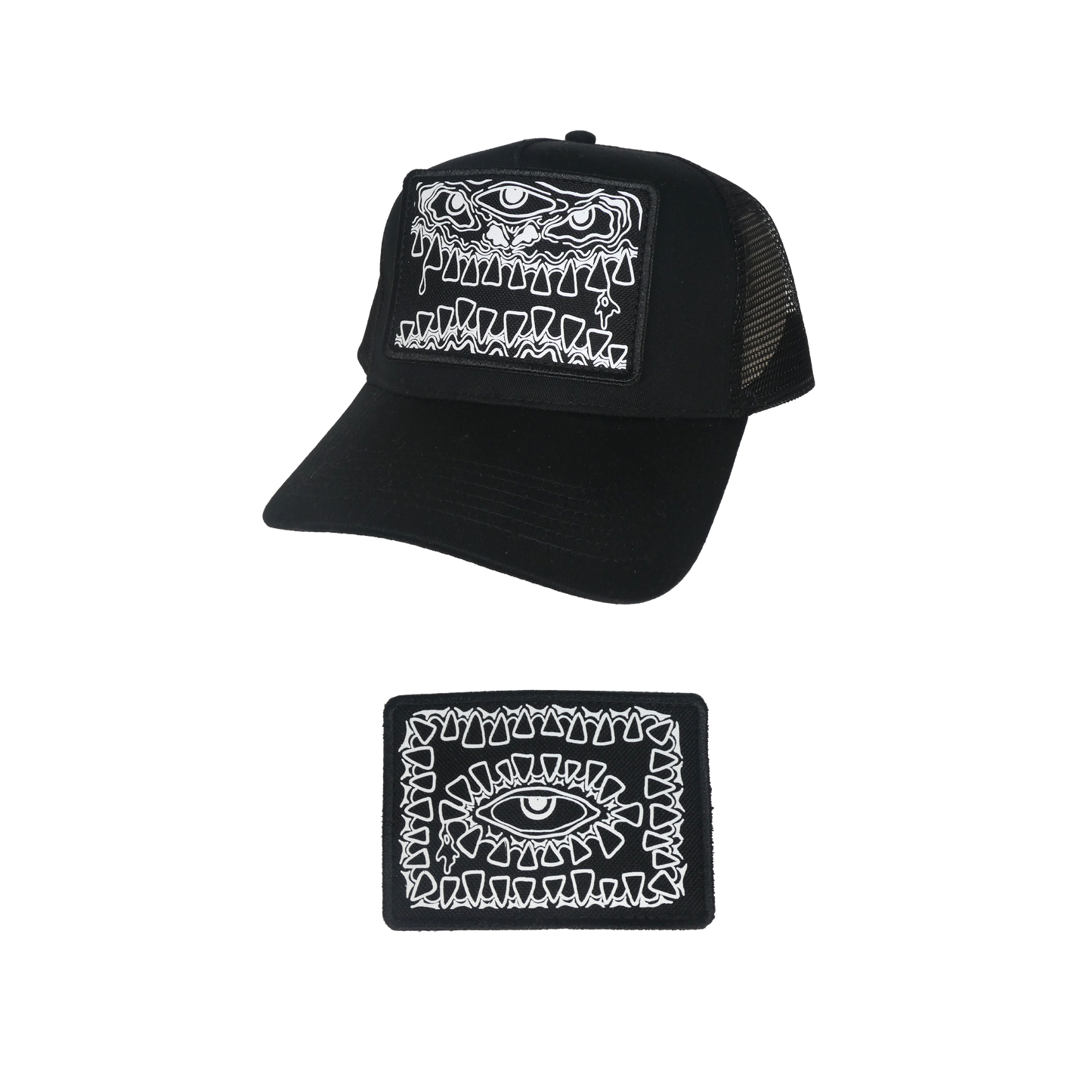 Trucker Cap "Mirror Patch" - Noire