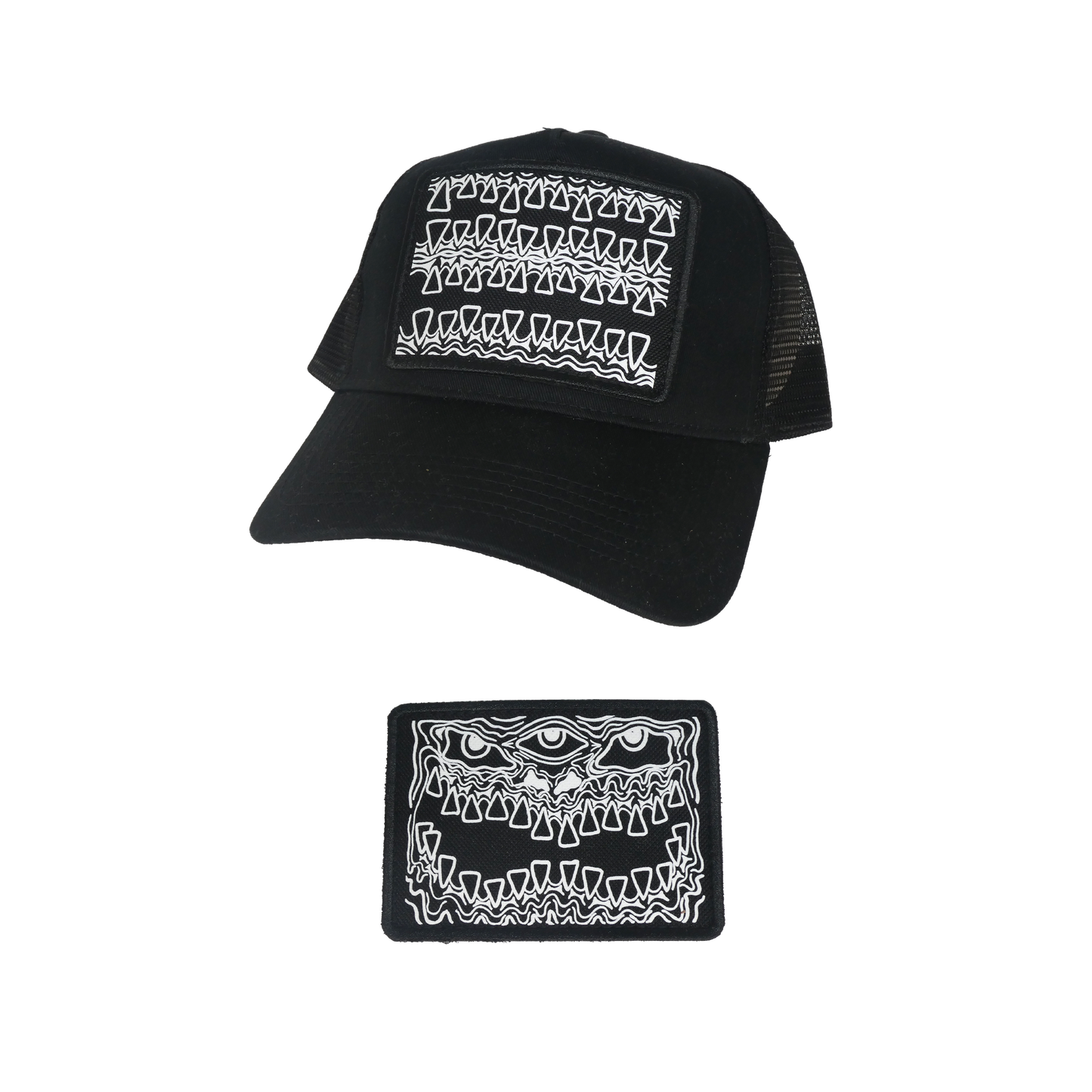 Trucker Cap "Mirror Patch" - Noire