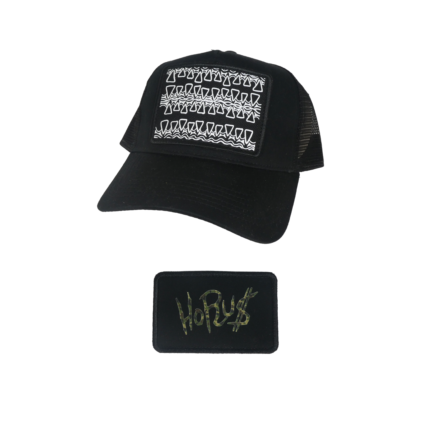 Trucker Cap "Mirror Patch" - Noire