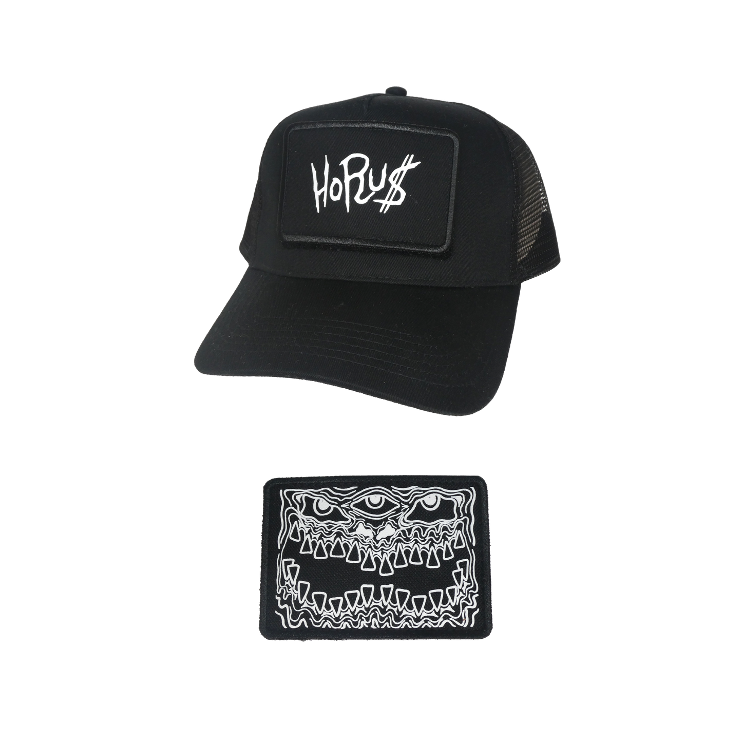 Trucker Cap "Mirror Patch" - Noire