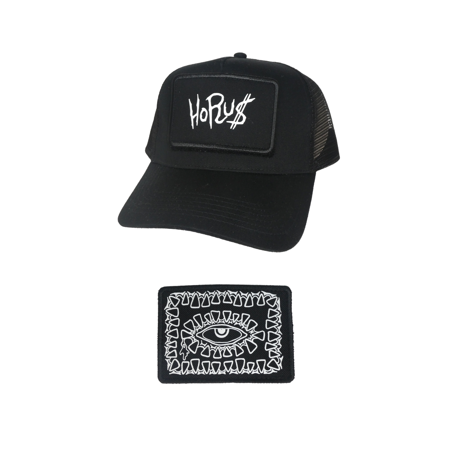 Trucker Cap "Mirror Patch" - Noire